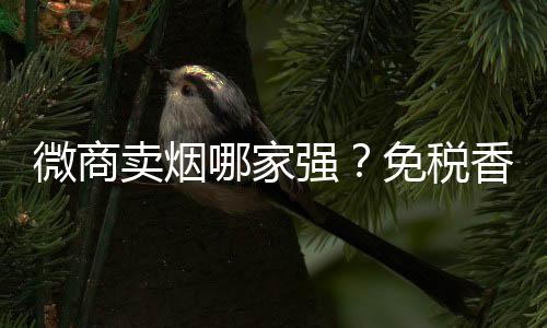 微商卖烟哪家强？免税香烟批发低价找我们